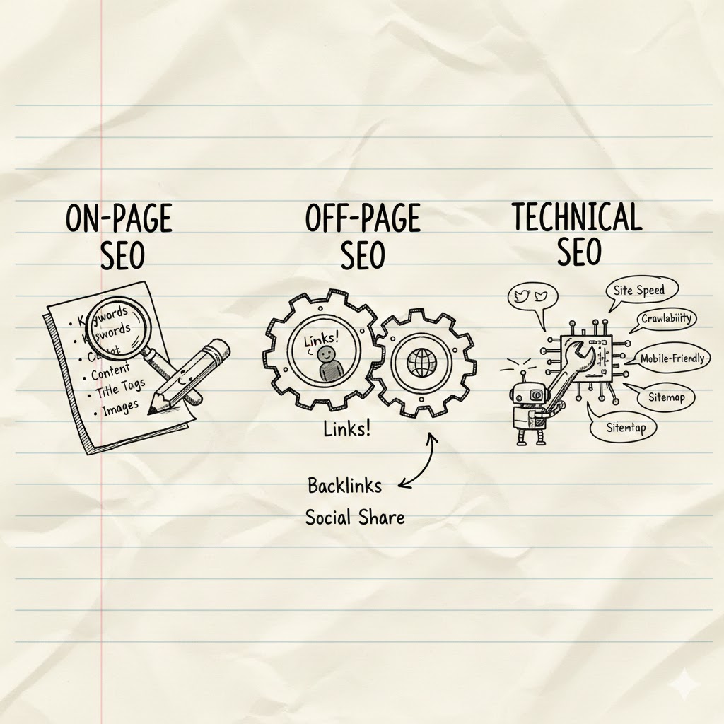 Types of SEO (Image via Gemini)
