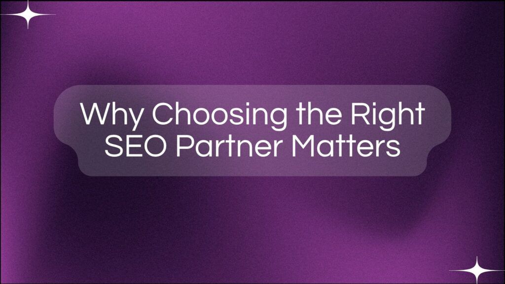 Why Choosing the Right SEO Partner Matters​
